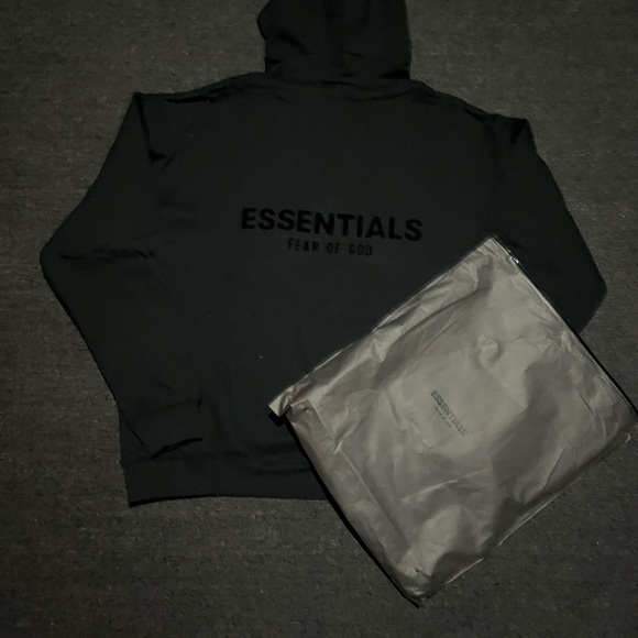 Fear of God Essentials Black Hoodie - Picture 4 of 6
